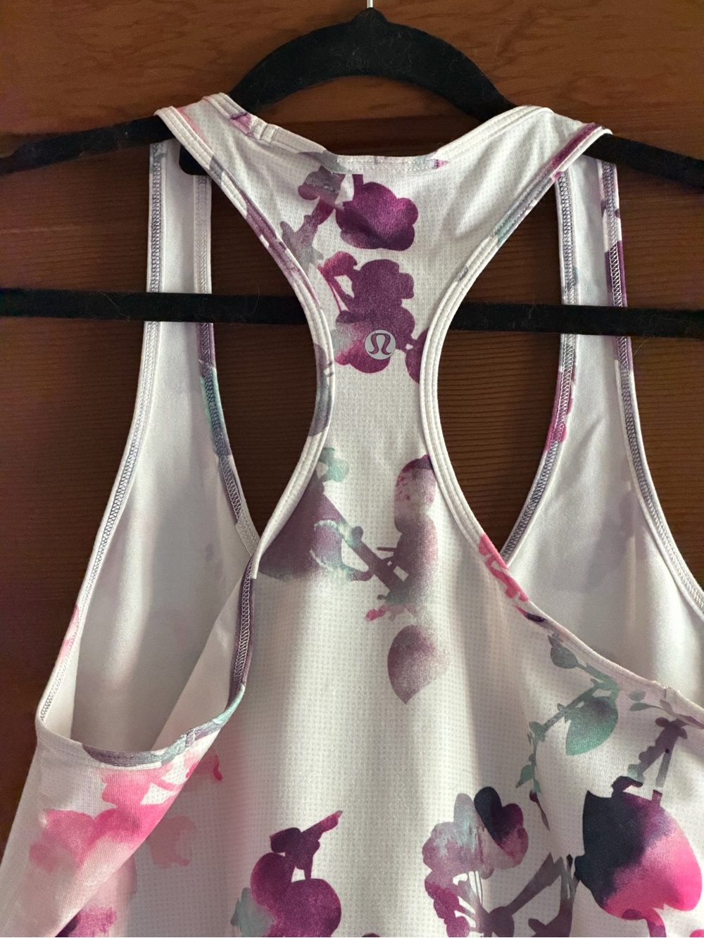 Lululemon Cool Racerback Blurred Blossoms Multi Colour Size 12 - Picture 8 of 8
